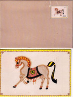 HORSE- PRE PAID COVER WITH GREETING CARD- INDIA POST- SCARCE-MINT-BX2-38 - Sin Clasificación