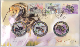 Australia 2019 Native Bees Bee Insect FDC Medallion Cover , Perth Mint  (**) 1 AVAILABLE ONLY - Brieven En Documenten