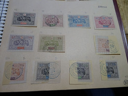 Obock Lot De Timbres Oblitérés Entre N° 47 Et 59 Dont Moitiés De Timbres Sur Fragments N° 51a, 53a, 54a Et 54b - Usati