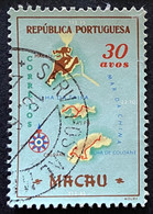 MAC5390U2 - Macau Geographic Map - 30 Avos Used Stamp - Macau - 1956 - Usati