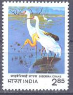1983. India, Birds, Siberian Crane, 1v, Mint/** - Nuevos