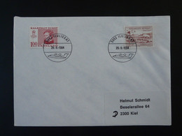 Lettre Cover Obliteration Postmark Avion Aircraft Ilulissat Groenland Greenland 1984 (ex 1) - Postmarks