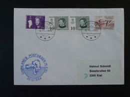 Lettre Cover Obliteration Postmark Godthab Cachet Postvaesen Kiel Groenland Greenland 1984 (ex 1) - Storia Postale