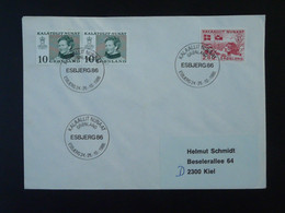 Lettre Cover Obliteration Postmark Esbjerg Groenland Greenland 1986 (ex 2) - Marcofilia