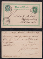 Norway Norwegen 1889 Uprated Stationery Postcard CHRISTIANIA X REICHENBERG Austria Czech - Covers & Documents