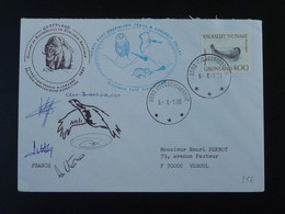 Lettre Signée Signed Cover Expédition Polaire Franco Allemande Groenland Greenland 1991 (ex 2) - Briefe U. Dokumente