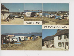 Plomodiern : Camping De Pors Ar Vagsur La Baie De Douarnenez En Bordure De Plage  (multivues) - Plomodiern