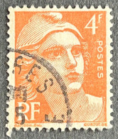 FRA0808U - Marianne De Gandon - 4 F Orange Used Stamp - 1948 - France YT 808 - 1945-54 Marianne Of Gandon
