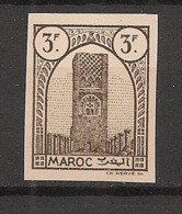 Maroc - 1943-44 - N°Yv. 216 - Tour Hassan 3f Sepia - Non Dentelé / Imperf. - Neuf Luxe ** / MNH / Postfrisch - Neufs