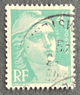 FRA0807U1 - Marianne De Gandon - 4 F Light Emerald Used Stamp - 1948 - France YT 807 - 1945-54 Marianne Of Gandon