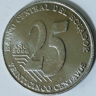 Ecuador - 25 Centavos, 2000, KM# 107 - Equateur