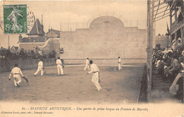 64-BIARRITZ- ARTISTIQUE, UNE PARTIE DE PELOTE BASQUE AU FRONTON DE BIARRITZ - Biarritz