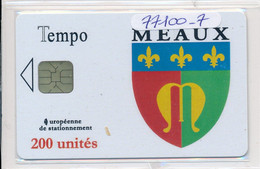 MEAUX CARTE DE STATIONNEMENT PIAF 77100-7 . 200u . Orga 3 . 04/06 Ref B13 - PIAF Parking Cards
