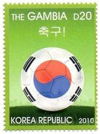 GAMBIA GAMBIE - 1v - MNH - South Korea - Flaggen Football World Cup 2010 South Africa - Soccer - Fußball Flag Flags - 2010 – Zuid-Afrika