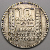 10 Francs Turin, 1933, Argent - III° République - 10 Francs