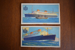2x Cards Nord Deutcher Lloyd Bremen - Boats