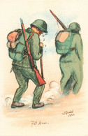 Armée Suisse Humour - Marche De 70 Km 1924 Schweizer Armee Soldat - Andere & Zonder Classificatie