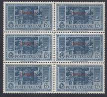 1932 Blocco Di 6 Valori Sass. 26 MNH** Cv 1680 - Ägäis (Stampalia)