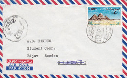 Egypt Egypte Air Mail Par Avion 1973 Cover Brief Lettre BIJUV Sweden Egyptian Censor Cancel - Cartas & Documentos
