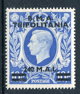 British Occ. Italian Colonies - Tripolitania - 1946 B.M.A. - 240l On 10/- Ultramarine LHM (SG T13) - Tripolitaine