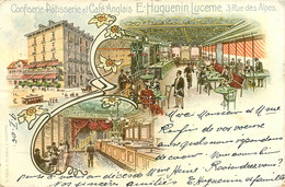 210522 - SUISSE LUCERNE - CARTE PUB Confiserie Pâtisserie Café E HUGUENIN LUCERNE 3 Rue Des Alpes - LU Luzern