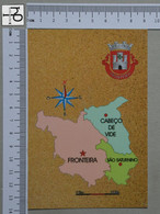 PORTUGAL - MAPA E BRAZÃO -  FRONTEIRA -   2 SCANS  - (Nº48972) - Portalegre