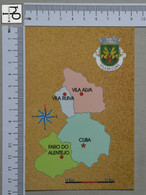 PORTUGAL - MAPA E BRAZÃO -  CUBA -   2 SCANS  - (Nº48973) - Beja