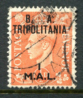 British Occ. Italian Colonies - Tripolitania - 1951 B.A. - 1l On ½d Pale Orange Used (SG T27) - Tripolitania