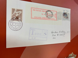 Hong Kong Stamp Used Cover Postage Due With Label - FDC