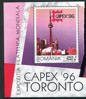 ROMANIA 1996 CAPEX '96 Exhibition Block MNH / **.  Michel Block 301 - Unused Stamps