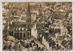 Münster I.W., Lambertikirche Und Prinzipalmarkt, Orig.-Fliegeraufnahme Vor 1945 - Muenster