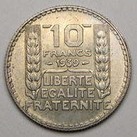 10 Francs Turin, 1939, Argent - III° République - 10 Francs