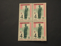 TIMOR - 1948 GUERRIERA 4 A., In Quartina(block Of Four) - NUOVI(++) - Osttimor