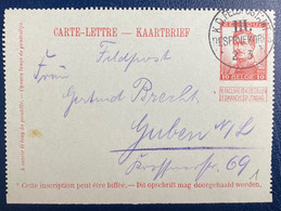 Entier Carte Lettre 1915 Pellens 10c Rouge Obl Dateur K.D.Feldpostamt  III "Reserve Korps" Rare Et Superbe - 1912 Pellens