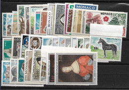 Monaco Année Complète 1970, 38 Timbres**/ Neufs Sans Charnière. Cote 69€. - Années Complètes