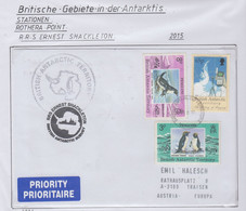 British Antarctic Territory (BAT)  2015 Cover Ship Visit RRS Ernest Shackleton Ca Rothera 12.03.2015 (RH185) - Briefe U. Dokumente