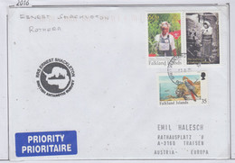 British Antarctic Territory (BAT)  2016 Cover Ship Visit RRS Ernest Shackleton Ca Rothera 03.11.2016 (RH185A) - Lettres & Documents