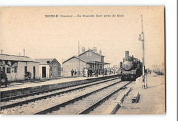 CPA 80 Nesle La Gare Et Le Train - Nesle