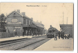 CPA 80 Noyelles Sur Mer La Gare Et Le Train - Noyelles-sur-Mer