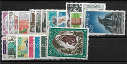 Monaco Année Complète 1971, 20 Timbres**/ Neufs Sans Charnière. Cote 50€. - Komplette Jahrgänge