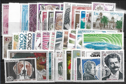 Monaco Année Complète 1975, 40 Timbres**/ Neufs Sans Charnière. Cote 103€. - Full Years