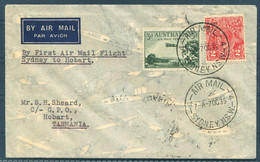 1935 Australia Sydney - Hobart First Flight Cover - Primeros Vuelos