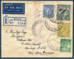 1938 Australia Kogarth Registered, Sydney - Rabaul New Guinea - Sydney First Flight Cover - Primeros Vuelos