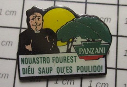 1718a Pin's Pins / Beau Et Rare / THEME : ALIMENTATION / PATES PANZANI DON PATILLO NOUASTRO FOUREST DIEU SAUP QU'ES POUL - Alimentation