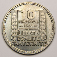 10 Francs Turin Grosse Tête, Rameaux Longs, 1945, Cupro-nickel - Gouvernement Provisoire - 10 Francs