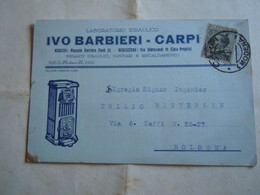 C.P.A. \P.C \.Ak PUBBLICITARIO IVO BARBIERI CARPI IDRAULICO STUFE - Carpi