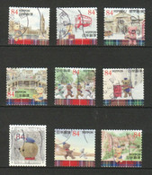 JAPAN 2021 POST BEAR POSUKUMA & FRIENDS IN ENGLAND 84 YEN COMP. SET OF 9 STAMPS  (**) - Oblitérés