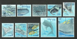 JAPAN 2021 MARINE LIFE PART 5 WHALE SHARK COMP. SET OF 10 STAMPS IN FINE USED   (**) - Gebraucht