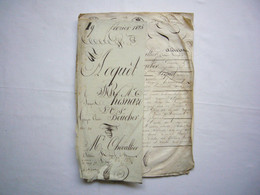 Pièce Notariale Sur Vélin 1825 Signée Acquet Hesnard/Boucher Le Thilleul Otton Le Tilleul-othon - Manuskripte