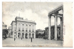 GE339 -  CHIAVARI - PIAZZA DI N-S. DELL'ORTO - PALAZZO MUNICIPALE - GRAN COLONNATO - F.P. VIAGGIATA 1904 - Genova (Genoa)